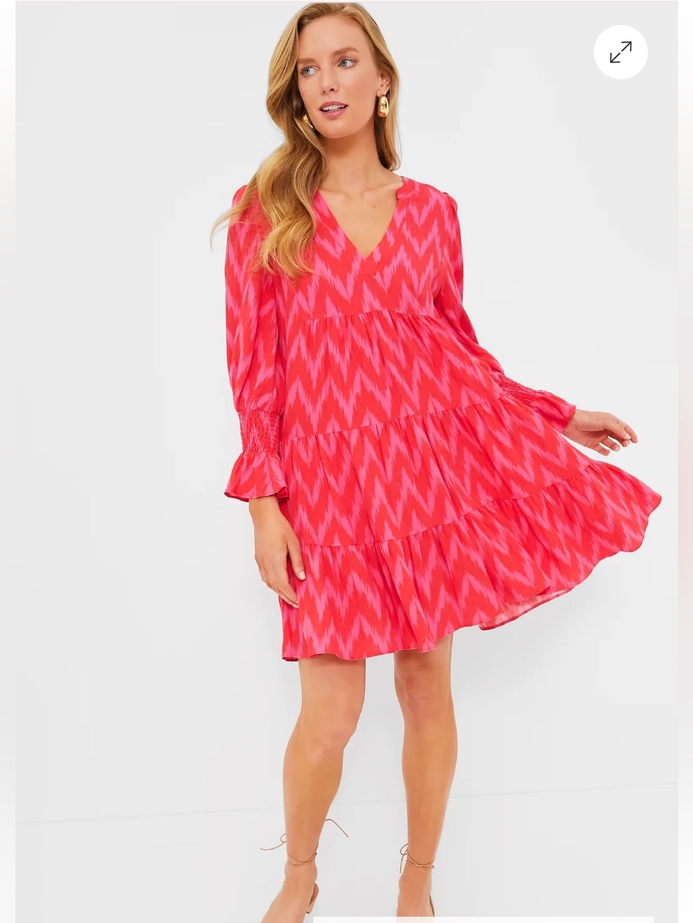 Tuckernuck Pomander Place Hot Pink Ikat Kenzo Dress medium